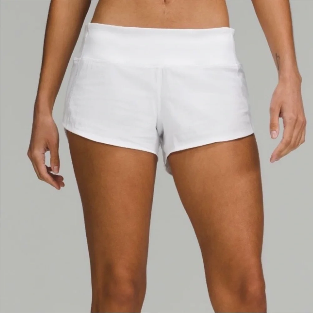 Lululemon Athletica White Running Shorts - Picture 2 of 8